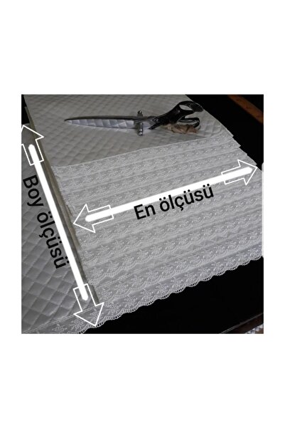 Evsay Dolap Içi Kapitone Güpürlü Raf Örtüsü En 35cm Boy 250cm Beyaz