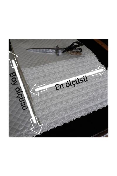 Evsay Dolap Içi Kapitone Güpürlü Raf Örtüsü En 35cm Boy 400cm Beyaz