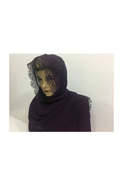 Evsay Iğne Oyalı Mevlüt Örtüsü 70*140 Düğün Nişan Mevlüt Örtüsü Renk Mor