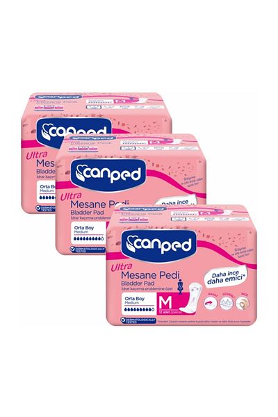 Canped Bladder Pad Ultra Medium Size M 36 Pieces 3x12 Pieces