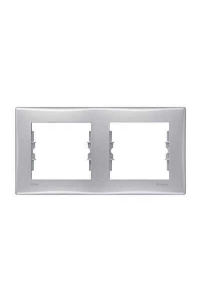SCHNEIDER Sedna Gri Ikili Yatay Anahtar Ve Priz Çerçevesi