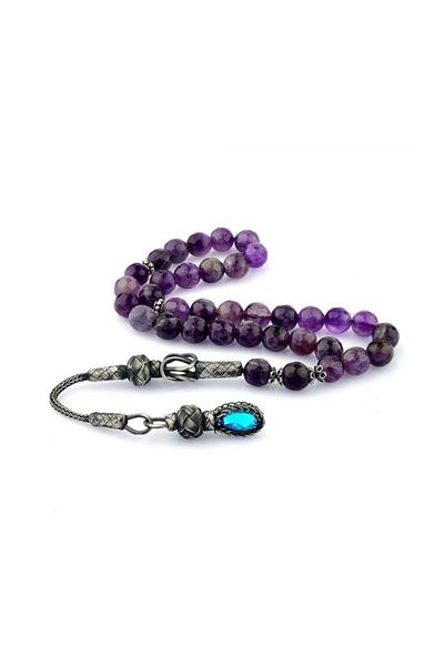 Tesbihsepetim 1000 Carat Kazaz - Faceted and Amethyst Stone Tasseled Rosary