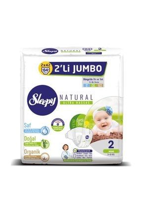 sleepy natural bebek bezi 2 beden mini 3 6 kg 84 lu jumbo paket fiyati yorumlari trendyol