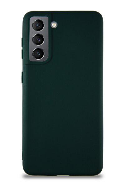 CaseWorld Samsung Galaxy S21 Kılıf Soft Premier Renkli Silikon Kapak - Yeşil