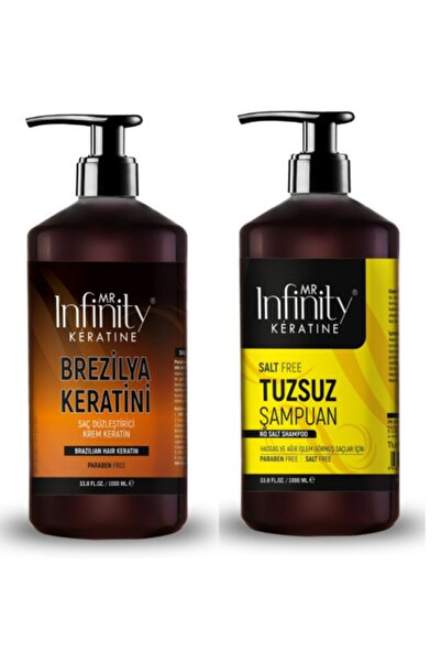 mr infinity Infinty Exp Saç Düzleştirici Keratin Bakımı + Tuzsuz Şampuan Seti...