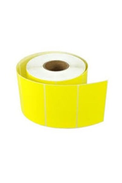 Zebra 40*80 Eko Termal Barkod Etiketi Sarı Zemin 1000 Li