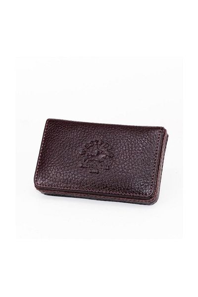 WEST POLO CÜZDAN West Polo Brown Original Leather Men's Card Holder with Magnet Cover W22043003
