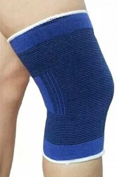 Genc Home Blue Sports Knee Pad Set of 2 Elbow Knee Protector Elastic Band