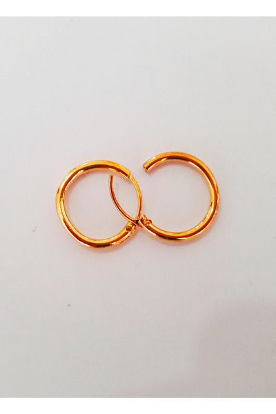 Pian Pian Gold Round Steel Hoop Earrings