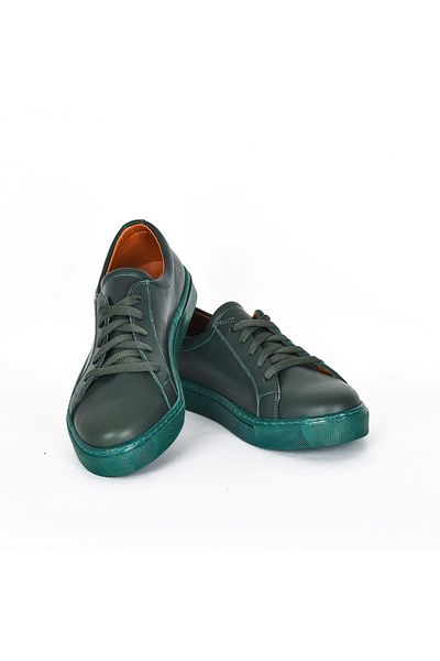 NOOSY Γυναικείο Sneaker από Γνήσιο Δερμάτινο Πράσινο
