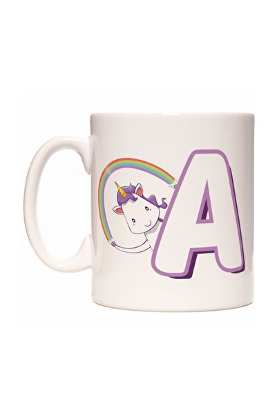 Rock'n Fox Letter A Horse Themed Mug with Letter