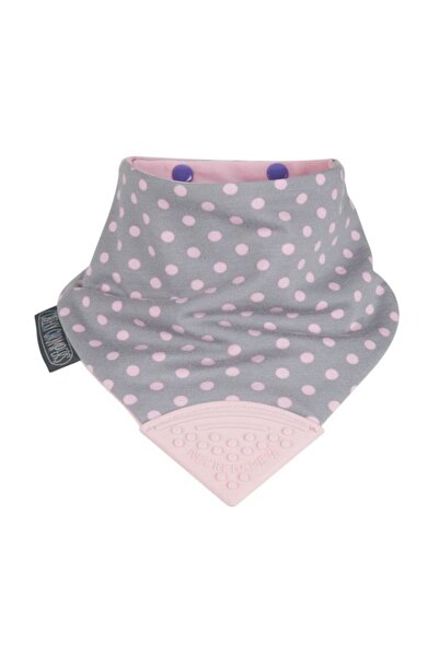 CHEEKY CHOMPERS Diş Kaşıyıcılı Fular Önlük Polka Dot Pink