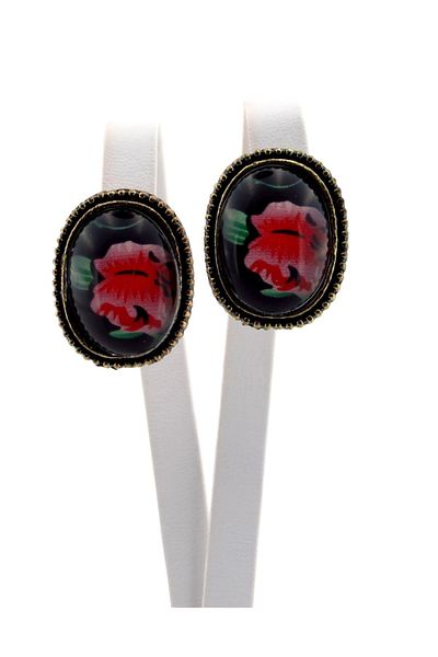 Solfera Authentic Rose Motif Women's Earrings E078