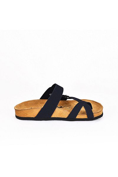 Moosefield Genuine Leather Black Women's Slippers