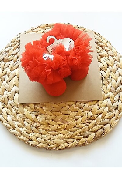 Asa Bebek Çocuk Baby Girl Red Tutu Kokoş Special Day Birthday Socks