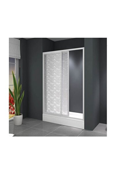 Duşakabincim 126 Cm Sürgülü Tek Kapılı Mika Kabin Damla Desen