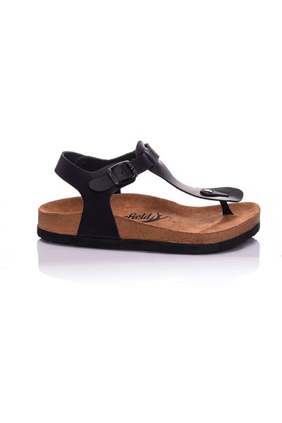 Moosefield Genuine Leather Eskimeli Black Women's Sandals