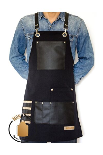 Monapron صالون تصفيف الشعر Barber Barista Cafe Mixologist Titian Apron