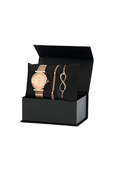 Forentina Kadın Rose Kol Saati Bileklik Set Ps1783