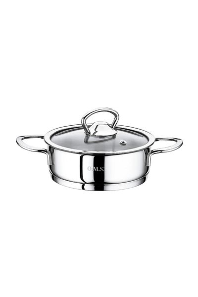OMS 2008-s 2 Pieces Stainless Steel 12x5 Cm 0,50 Liter Mini Saucepan