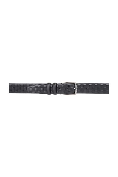 Deriza Ανδρική δερμάτινη ζώνη Tera Black Classic