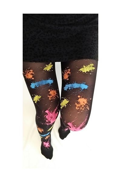 Daymod Colorful Black Pantyhose
