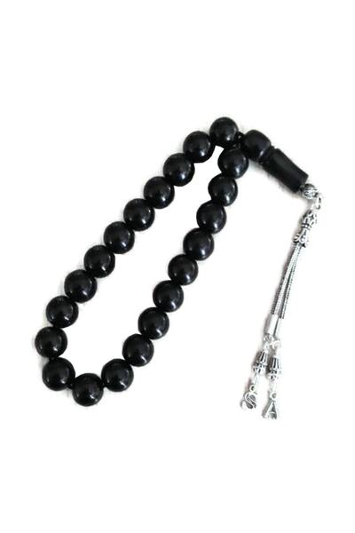 OltutaşıMarket Erkek Iri Taneli 925 Ayar Gümüş Püsküllü Harfli Oltu Maskot (S...