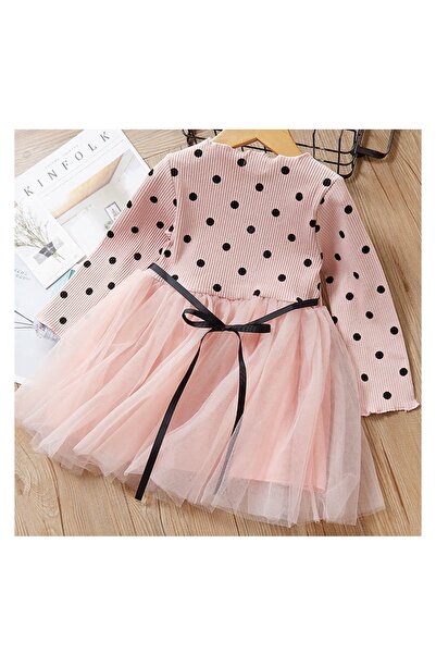 Gimi Baby فستان توتو للفتيات منقط باللون الوردي