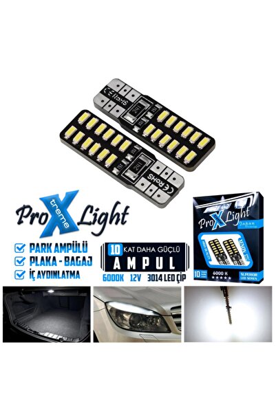 C9 T10 Dipsiz W5w Canbus 24 Ledli Beyaz Park Plaka Ampulü (2 ADET)
