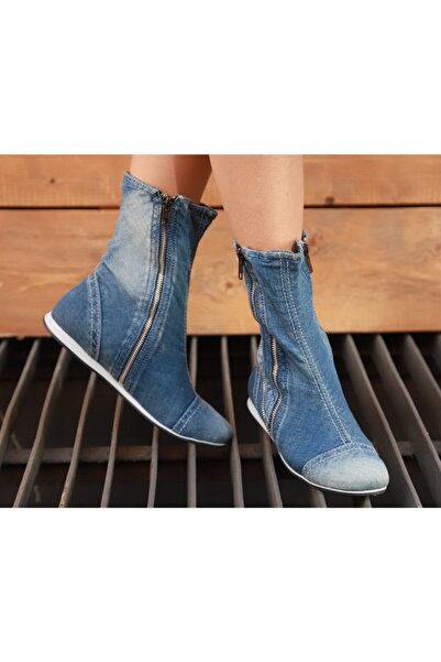 StarBlueMooN Kadın Mavi Kot Bot