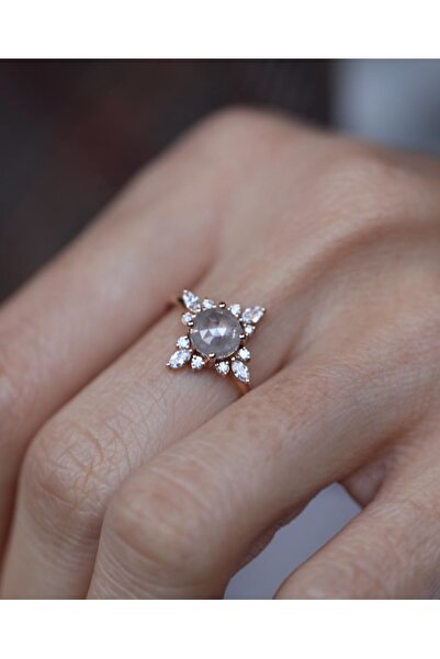 Reis Kuyumculuk Kadın Almira Sarı Pırlanta Yüzük T1296.