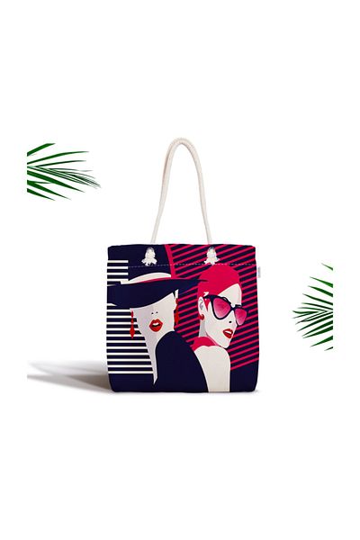 Realhomes Fashion Γυναικεία Popart Μοντέρνα Σχεδιασμένη Υφασμάτινη Τσάντα με φερμουάρ Canta-3398