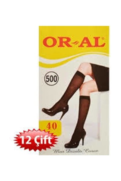 Oral Çorap 12'li Oral Orta Kalın Dızaltı 57 Ten Rengi Çorap