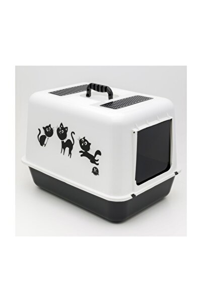 Genel Markalar Ultra Lüks Kapalı Kapaklı Kedi Tuvalet Kabı Kum Kabı 54,5 X 39...