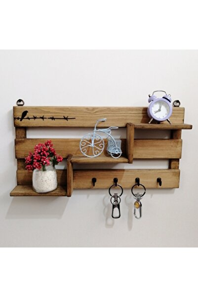 Woodymoda Masif Ahşap Anahtarlık Askısı - Antre Dekoratif Aksesuar