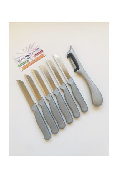 Solingen Gri 6'lı Bıçak Ve Yan Soyacak Seti