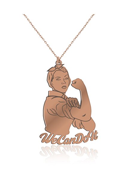 İNDİGO TAKI Sade Yapabiliriz Kadın Rose Gümüş Kolye