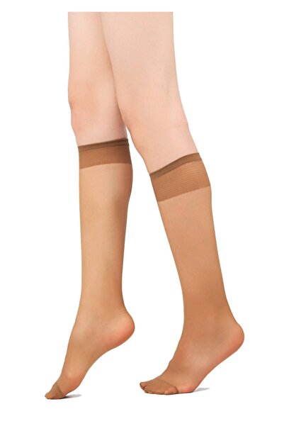 Müjde جوارب للركبة غير لامعة مع تعزيز أصابع القدم مع خيارات الألوان 004