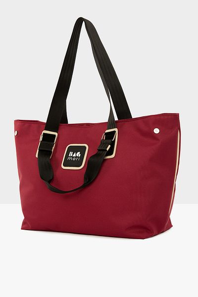 Bagmori Claret Red Women's Garnished Snap Fastener Hanger Mother Baby Care Bag M000004048