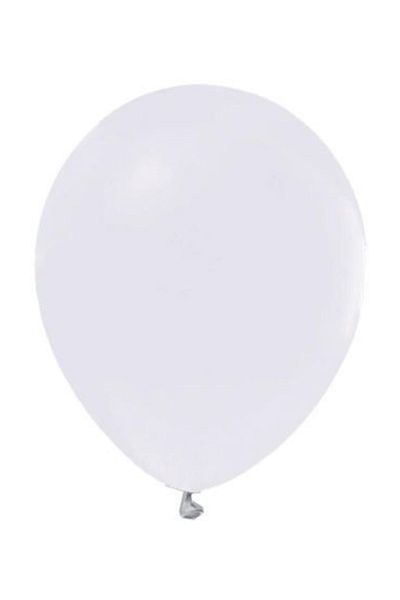 BalonEvi 10 Metallic White Balloons - 12 Inch