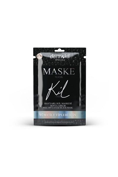 Dermokil Special Peelable Black Clay Mask with Caviar 15 Ml (For All Skin Types)