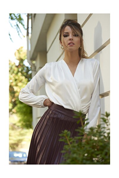 Creme De La Creme Beyaz Body Bluz