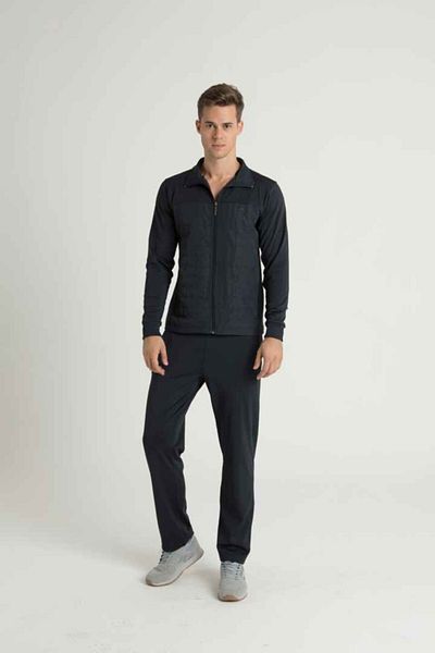 CROSTİME Ανδρικό Σετ Αθλητικής Φόρμας Μαύρο Diver Fabric