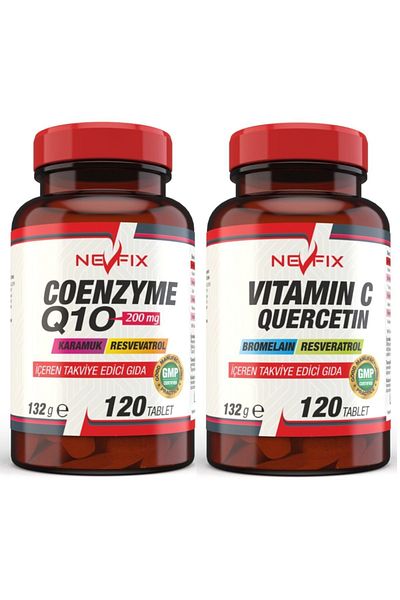 Nevfix Coenzyme Q10 Vitamin C 2 Box 240 Tablets