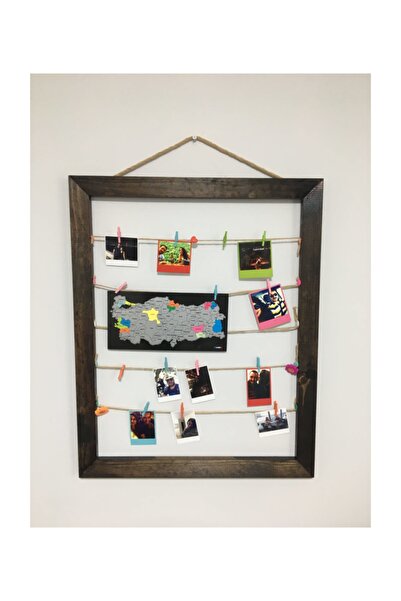 MapofX Fotoğraf Çerçevesi - 15 Adet Renkli Mandal Hediye