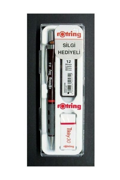 Rotring Tikky 0.5 Burgundy Eol Mechanical Lead School Pencil Set
