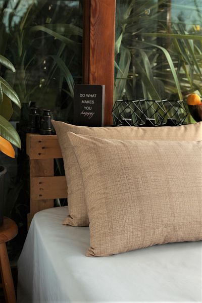 Alla Turca Ranforce Πλαϊνή Μαξιλαροθήκη ύπνου 40x120 cm Milk Brown