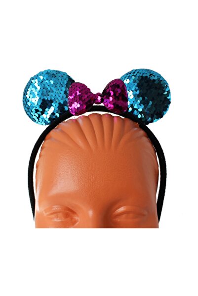 Big Party Κορώνα με παγιέτες και φιόγκο, μπλε