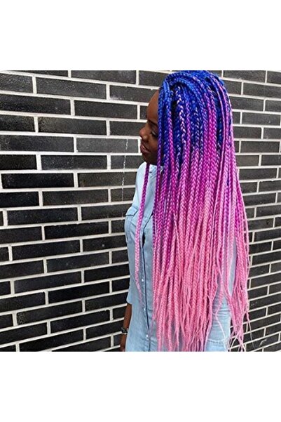 Esperer شعر صناعي أزرق أرجواني وردي لضفائر الزنجي الأفريقي والراستا