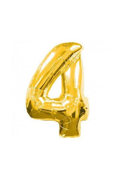 Parti Furyası 4 Foil Balloon Gold 100 cm Helium Balloon Flying Balloon